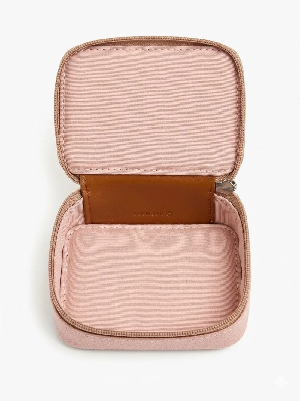 Coach Beige Signature Stripe Zip Pill, jewelry , Card Case